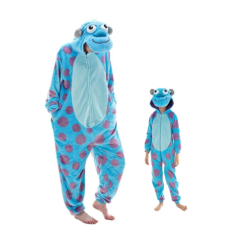 

Women Onesie Blue Monster Cosplay Costume for Adults Pajamas Full Body Clothes One-Piece Pijamas Halloween Kigurumi Homewear