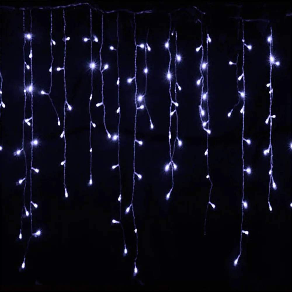 String Lights Christmas Outdoor Decoration Drop 5m Droop Garland Curtain Icicle String Led Lights Garden Home Party 220V 110V