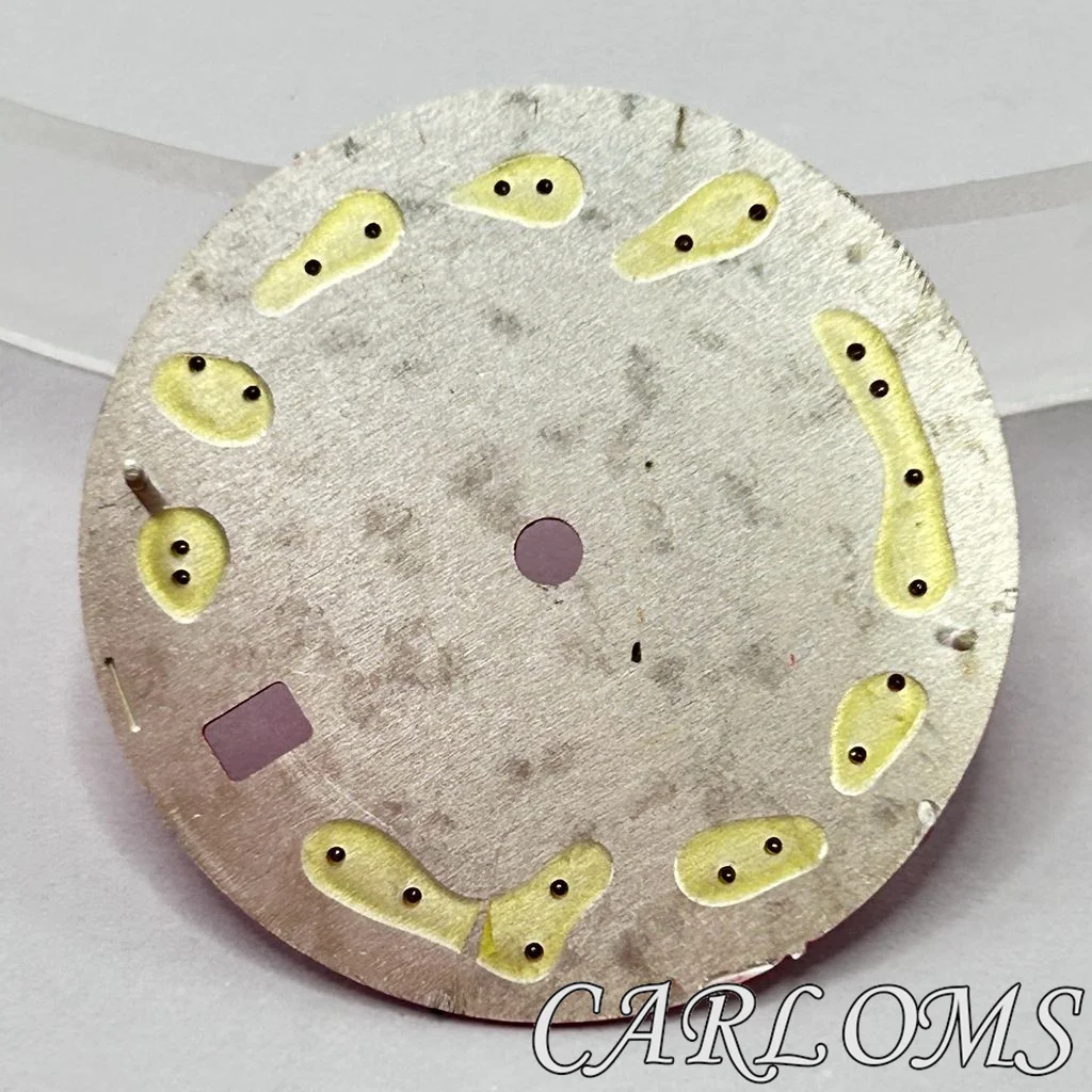 TOP 29mm NH35 NH36 4R35 4R36 Pink Sterile Watch Dial Date At 3 O'clock Case Crown Movement
