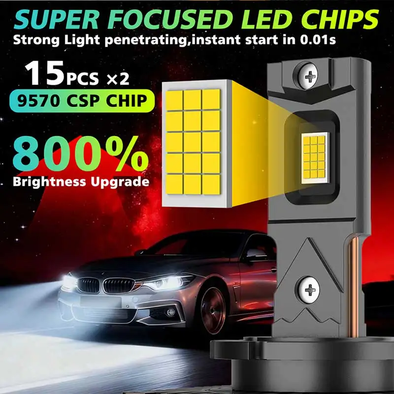 D1S D3S LED Headlight Canbus 6500W 6500000LM D4S D2S D8S Auto Bulbs Two-sided D1R D2R D3R D4R Car Lamp Xenon HID 6000K 12V 24V