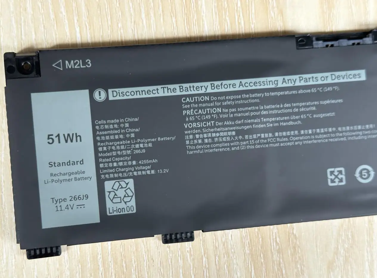 266J9 Laptop Battery For DELL G3 15 3590 3790 3500 3700 G5 5500 5505 SE 5000 Series Notebook 72WGV W5W19