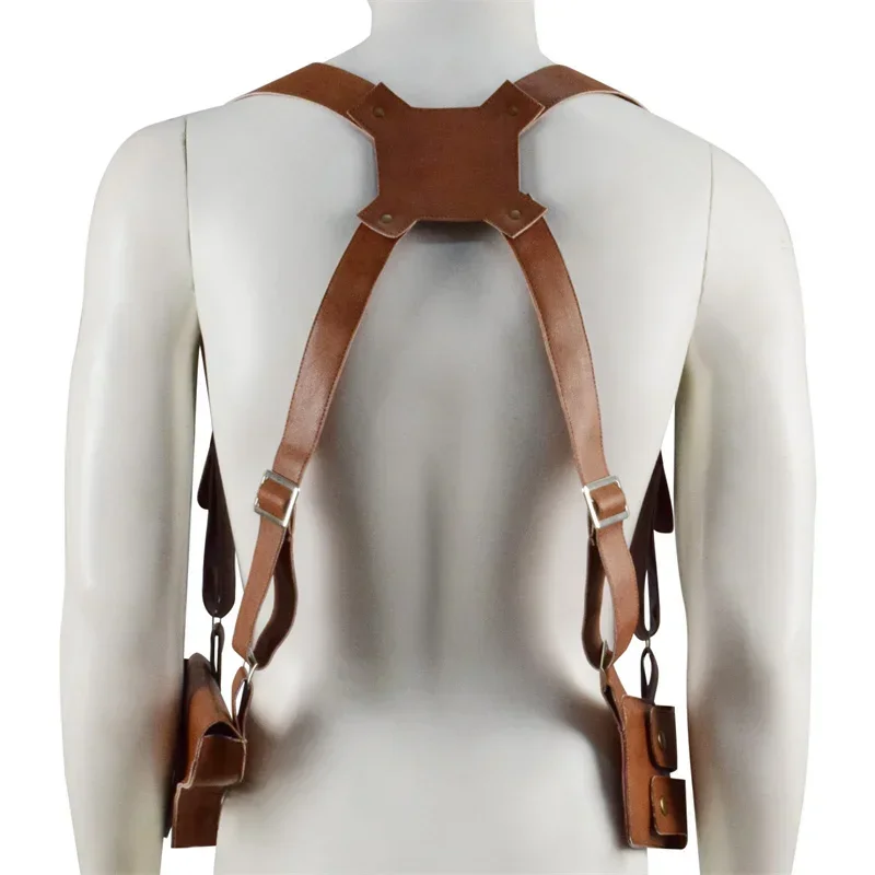 Cossky Movie Uncharted Nathan Drake Cosplay Costume Outfits Adult Men Halloween Carnival Shoulder Holster Suit Custome MN1