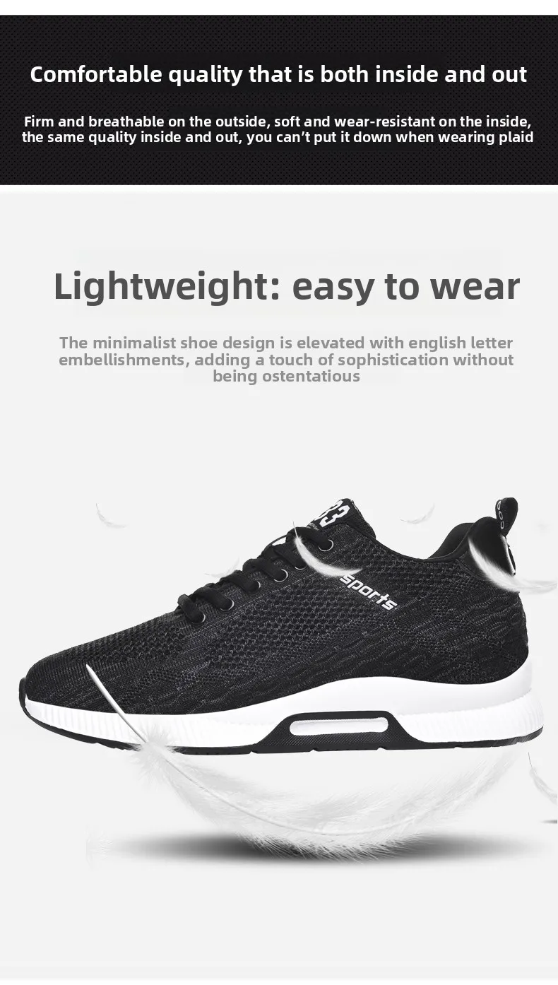 6-8CM Höhenverstellbare Herrenschuhe Atmungsaktive Mesh-Sportschuhe Unsichtbare Erhöhungsschuhe für Größere Körpergröße – Detail 5