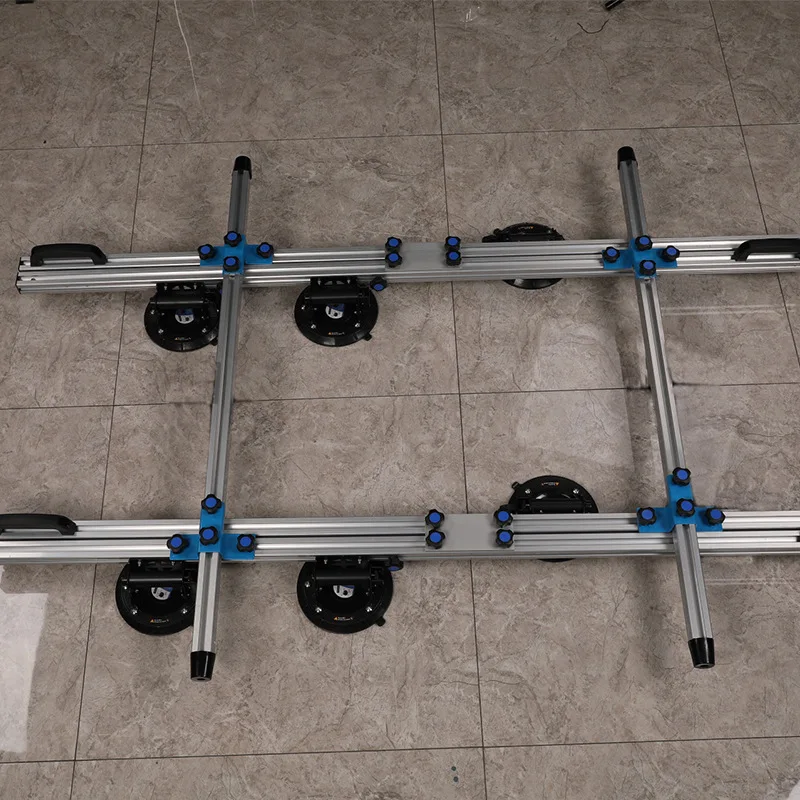 Stone handling suction cup 8-inch vacuum suction cup, cross-shaped tile glass lifting frame, large plate lifting device