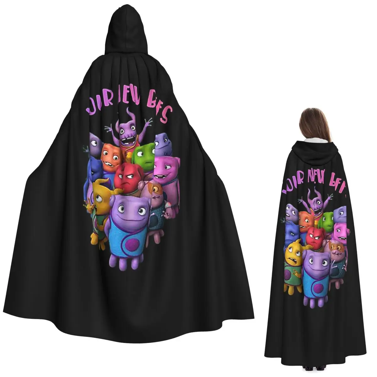 

Ваш новый BFFS здесь О Боу, длинный плащ с капюшоном, средневековый костюм ведьмы, накидка для косплея, накидка на Хэллоуин, вампир, для взрослых, унисекс