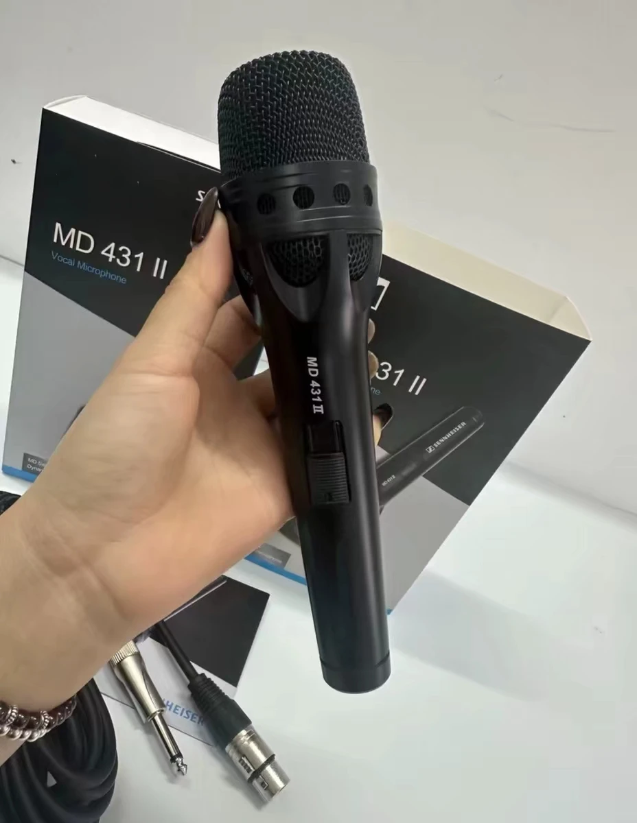 MD431-2 Professional Karaoke Dynamic Handheld Conference & Home Use Live Vocal Recording Audio Podcasting Microphone