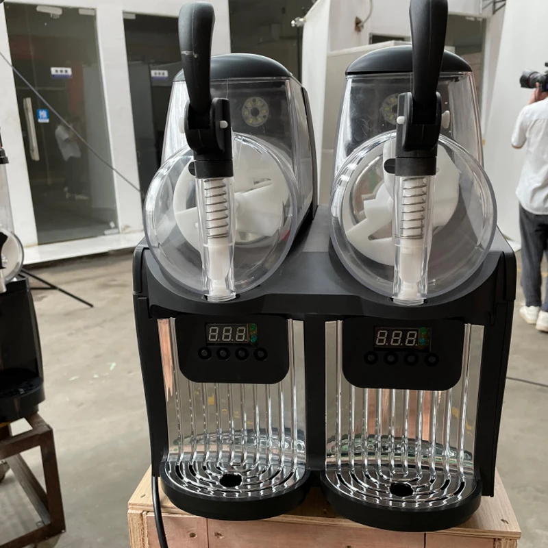 

Коммерческая машина для слякоти с замороженными напитками, одинарный двойной резервуар, мини-слякоть, сильный компрессор для льда, смузи, питьевой льдом