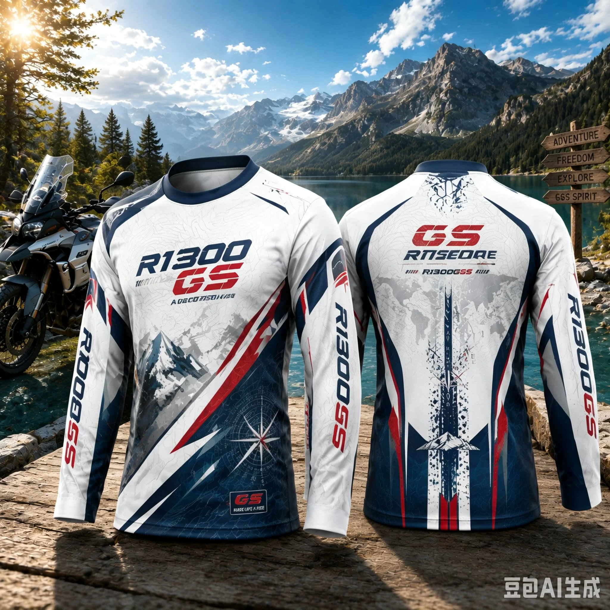 Motorrad GS Adventure Motorcycle Long Sleeve Shirt Breathable Anti UV Quick Dry Riding Jersey Men Outdoor Sports Casual Wear 3