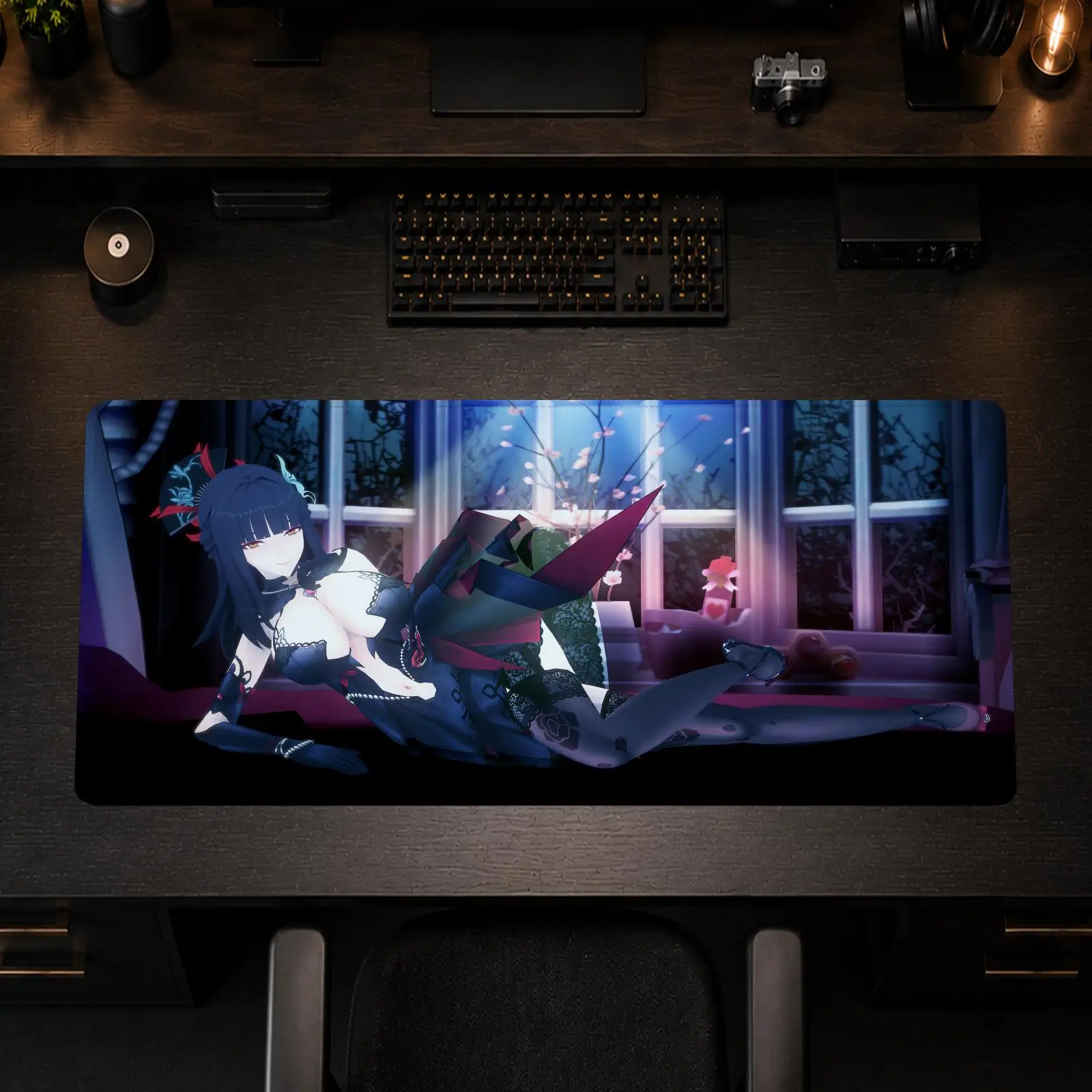 Neverness to Everness Mauspad für Gaming und Büro, rutschfeste Schreibtischunterlage, DIY-Mauspad, große Gaming-Tastaturunterlage mit Overlock