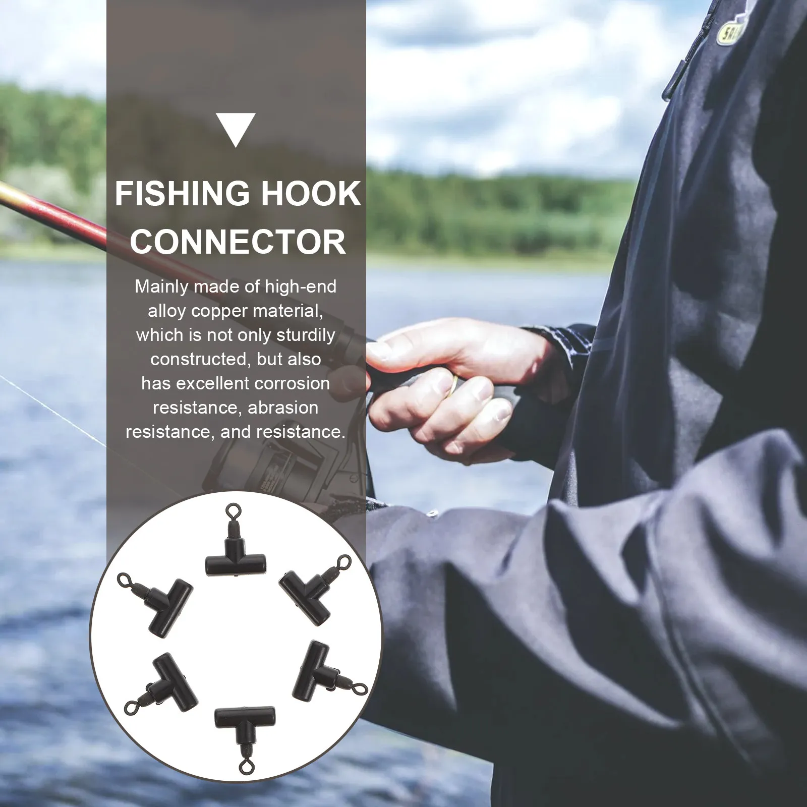 

15 шт. Премиальные медные рыболовные вертлюги из сплава с гибким вращением, высокой прочностью, устойчивостью к коррозии и истиранию, для использования на открытом воздухе