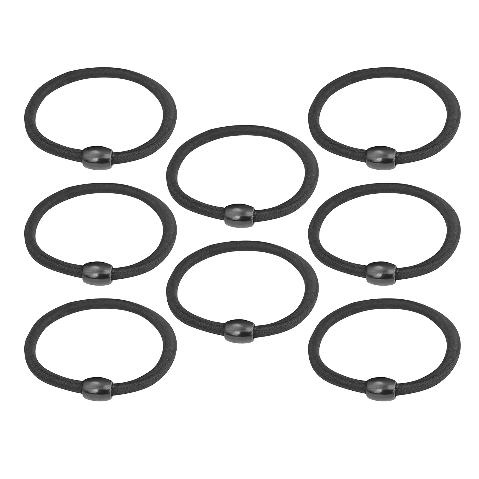 8 قطع من ربطات الشعر للنساء، أربطة شعر مرنة، حامل ذيل حصان أنيق، ملابس يومية، إكسسوار هدية باللون الأسود