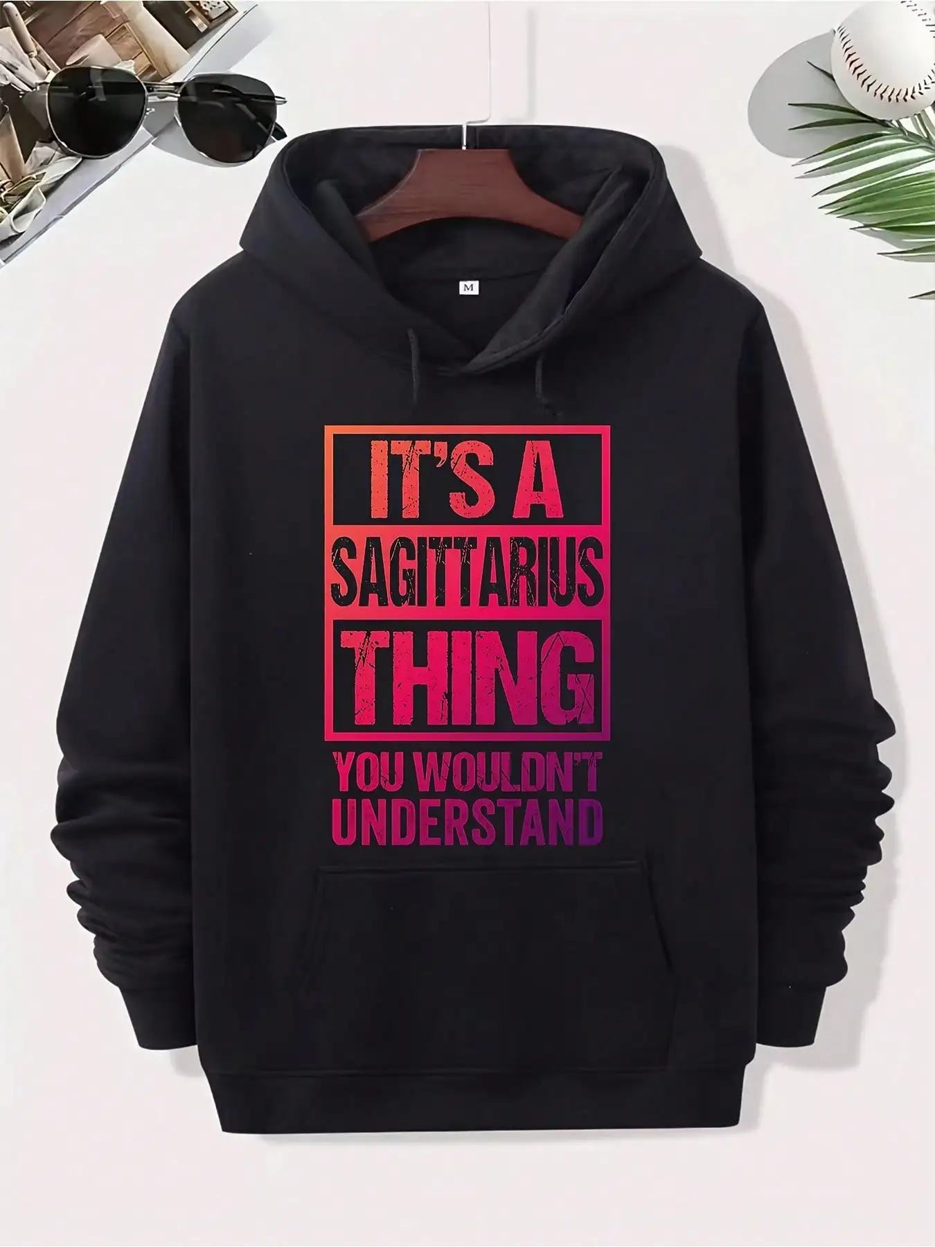 Men It's A Sagittarius Thing Graphic Hoodie Long Sleeve Pullover Hooded Sweatshirt Zodiac Sign Casual Streetwear Hoodies