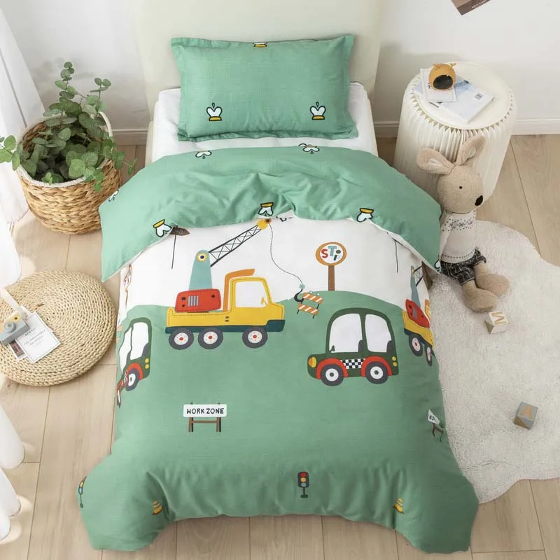 

3pcs/set Kindergarten Bedding Set Children's Quilt Cover Bed Sheets Without Filling Available In All Seasons Pure Cotton quilt