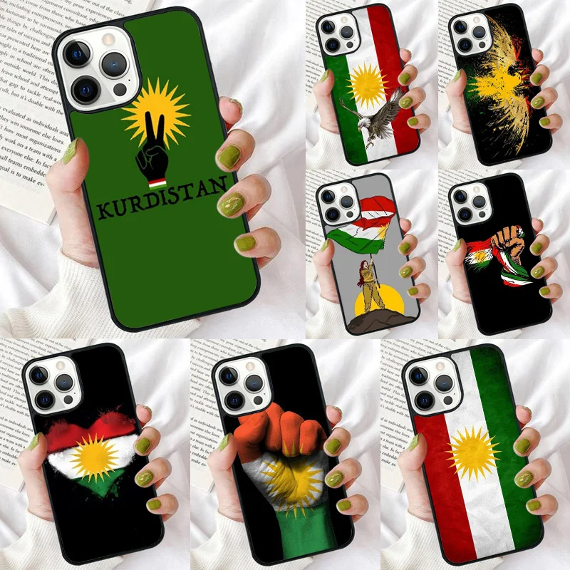 Kurdistan Flag Phone Case for iPhone 16 15 14 12 13 mini PLUS XS XR 11 PRO MAX Back Fundas coque Cover Shell