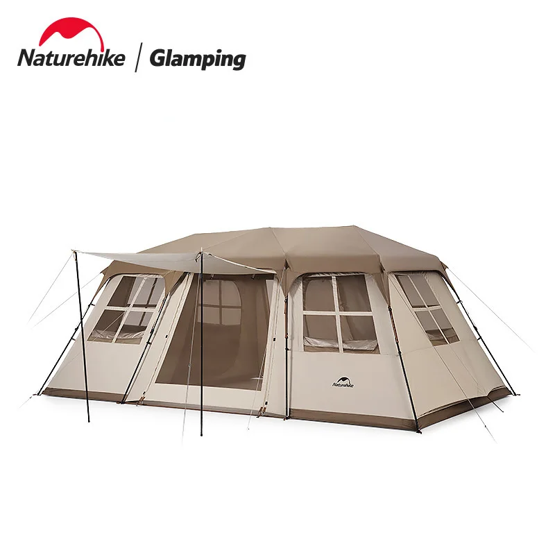 Naturehike-自動テント17,大きな容量のテント,ダブルホール,防水,屋外