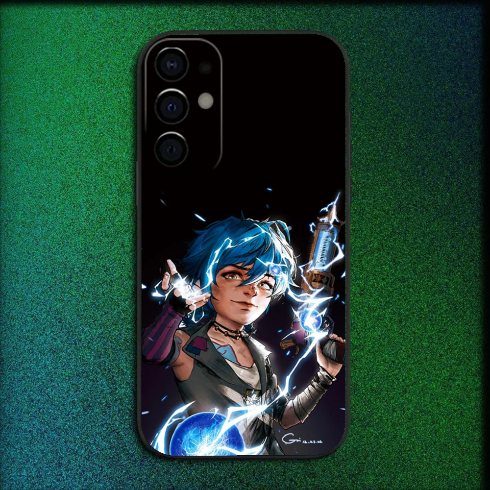 حافظة هاتف أنيمي إيشا غامضة لهاتف سامسونج S25، S24، S21، S22، S23، S30، Ultra، S20، Plus، Fe، Lite، Note، 10,9,5G غطاء أسود