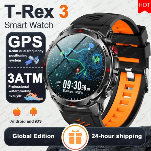 2025 nuevo mapa GPS navegación reloj inteligente hombres mujeres pantalla Amoled 3ATM impermeable deporte SmartWatch brújula NFC BT llamada relojes hombres