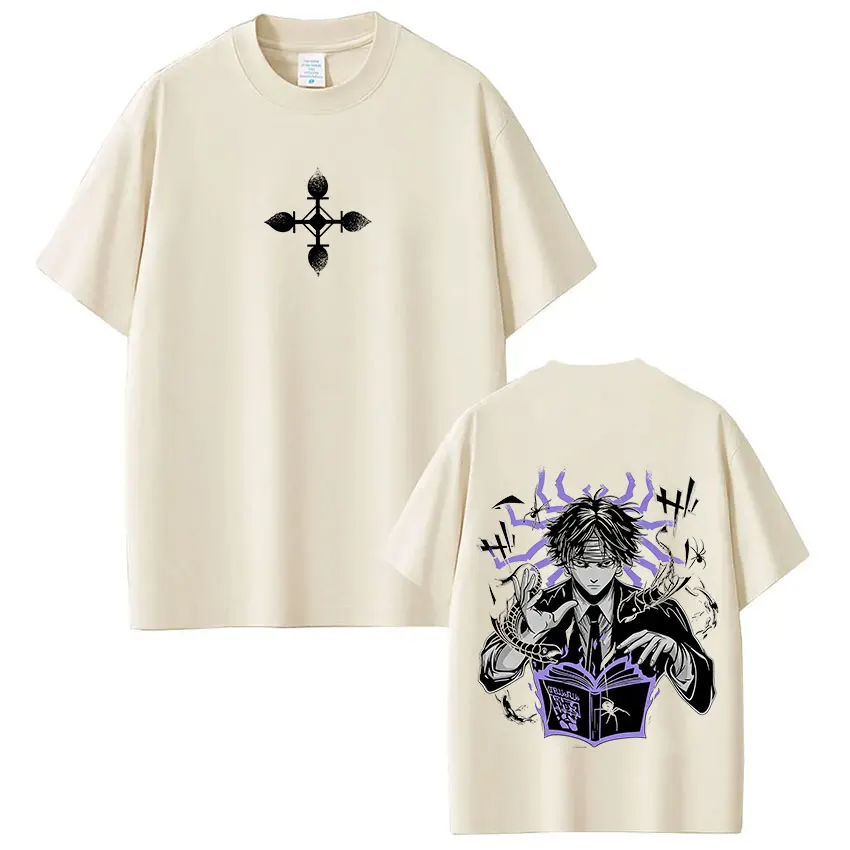 Anime Hunter X Hunter Chrollo Lucilfer Phantom Troupe T-Shirt für Männer und Frauen Sommermode Übergroße Lässige Baumwoll-T-Shirts – Detail 6