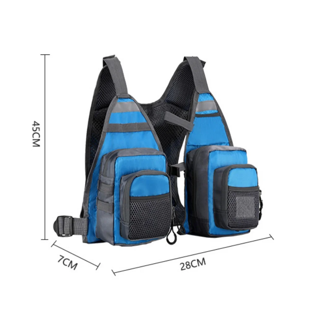 

Outdoor Fishing Vest Sailing Life Breathable Fly Swimming Adjustable Vest Fishing Bags For Men And Women Portable Chest Pack