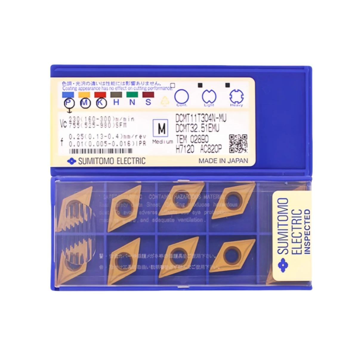 10pcs SUMITOMO Original DCMT DCMT11T3 02 04 08 N-SU MU AC530U AC630M T1500Z AC2000 AC6030M AC6040M AC820P AC830P T1000A T30