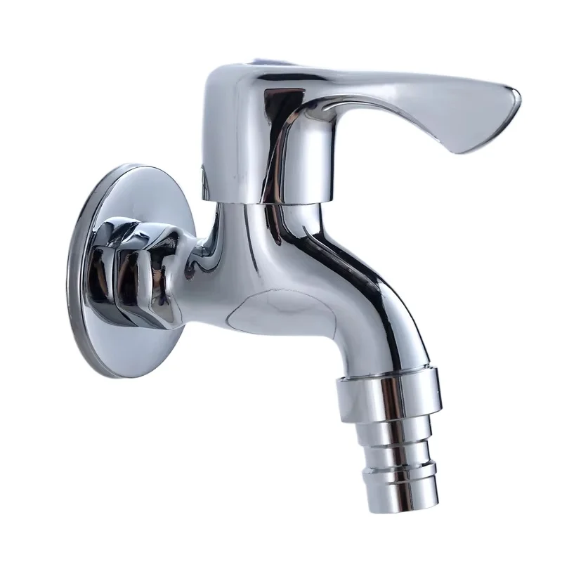 1PCS 1/2 Inch Thread Quick Open Bibcock Tap Chrome Alloy Water Faucet Single Handle Cold Water Hose Connector for Home Garden