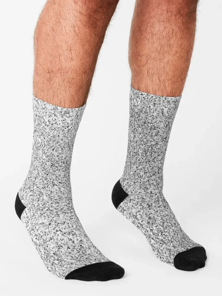 Silver faux glitter sparkles Socks funny sock soccer anti-slip Men's Socks Luxury Women's