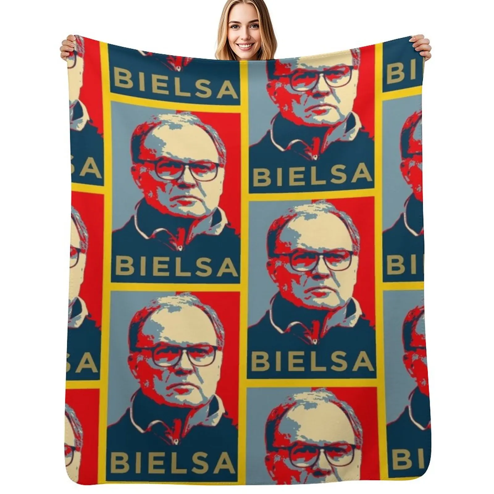 

Marcelo Bielsa Artwork Throw Blanket Machine Washable Soft Warm Blanket