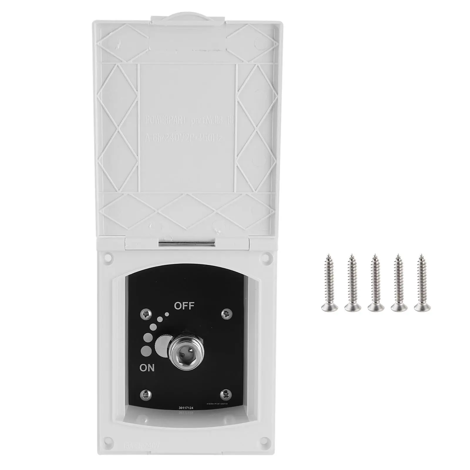 

1/2in RV Exterior Shower Box Inlet & Outlet - White Interface for caravan , RV, Boat & Motorhome (No Hose/Head)