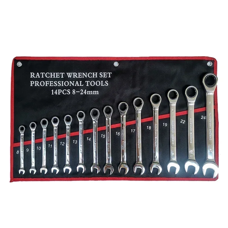 

Set Fast Plum Wrench Wrench Double Ratchet Tools Open Wrench Blossom Combination Durable Auto Ratchet Two-way Repair