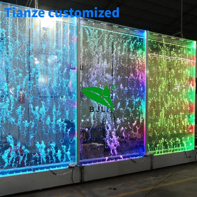 (Customized) musical digital dancing water bubble wall fountain room divider programmed waterfall wall