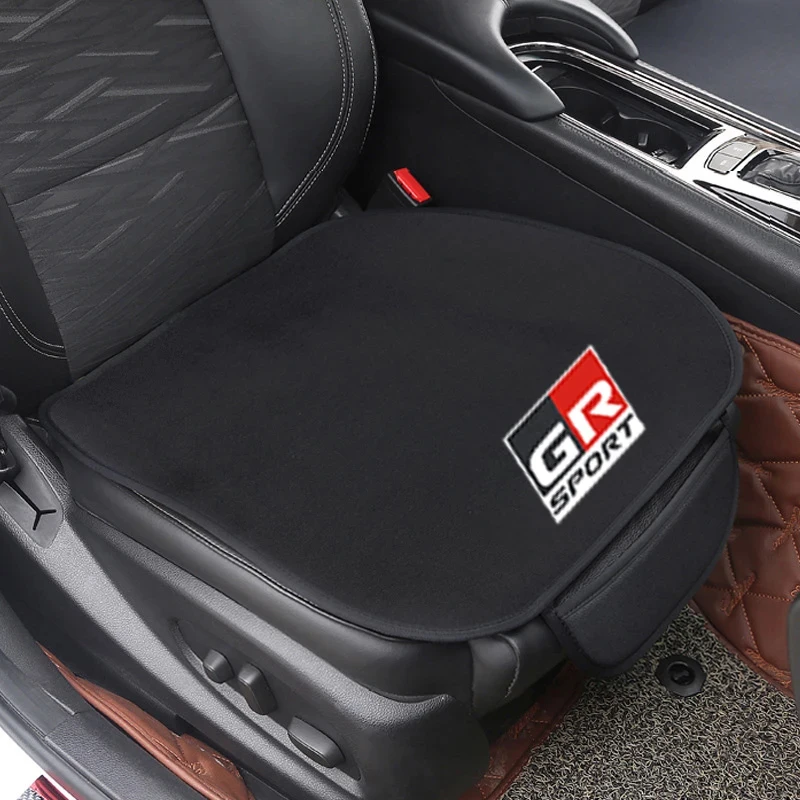 Car Seat Cushion Non-Slip Cover Velvet Plush For Toyota GR Sport Gazoo Racing C-Hr Rav4 Mirai Avensis Prado Auto Car Accessories