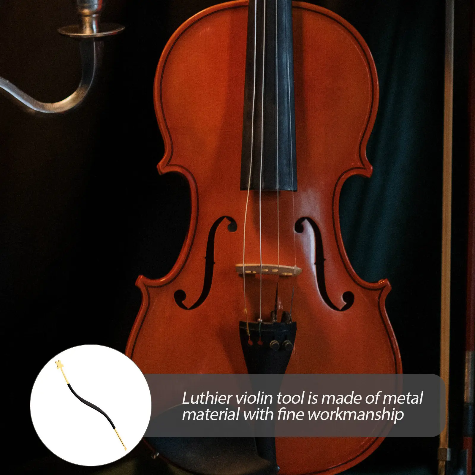 Luthier Grade Violin Sound Post Setter Tool Ergonomic Metal Design for Safe Accurate Sound Post Installation Adjustment in