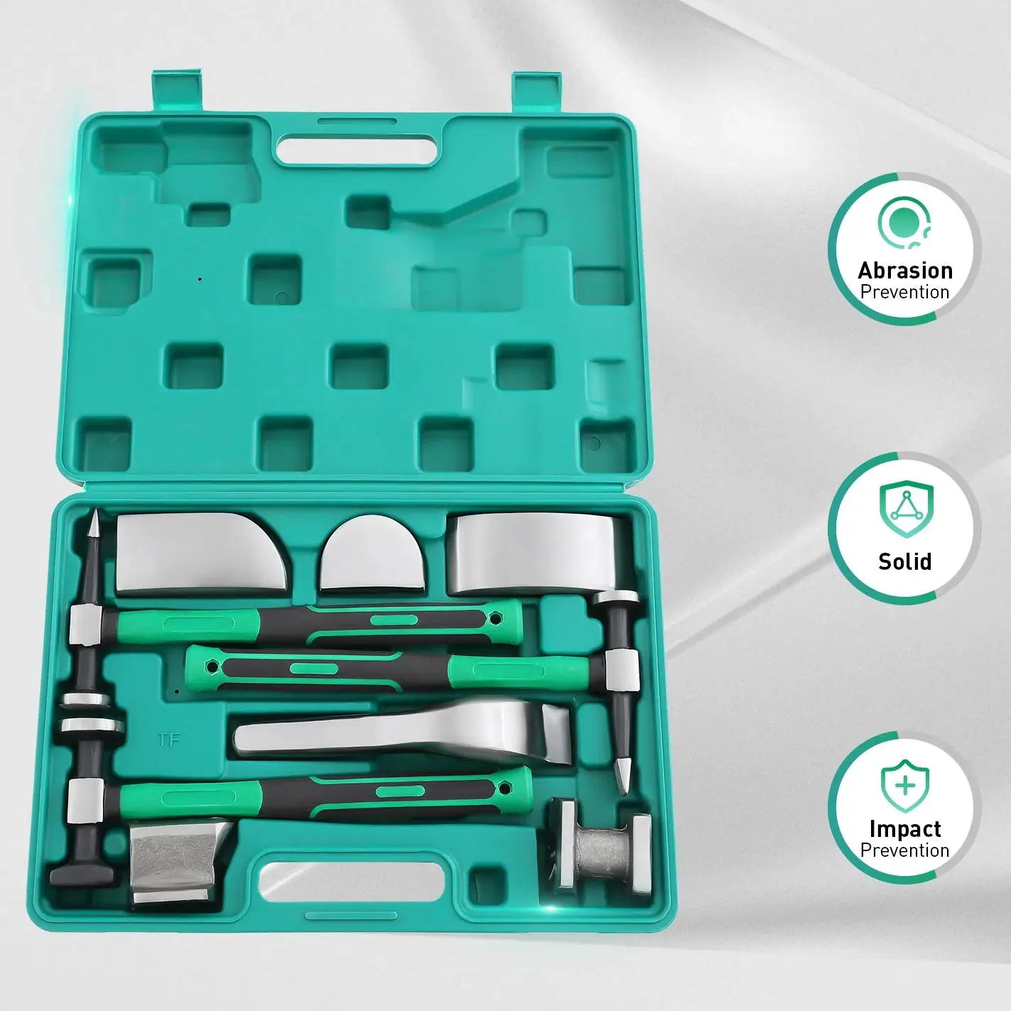 

9 Pcs Professional Car Dent Repair Kit, High-Strength Steel Auto Body Repair Tool Kit for Paintless Dent Removal at Home Garage