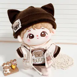20cm Dolls' Cute Sweater Vest Hat Bear Suit DIY Cotton Doll No Attribute Change Clothes Shoes Cartoon Caps Children's Gift Toys