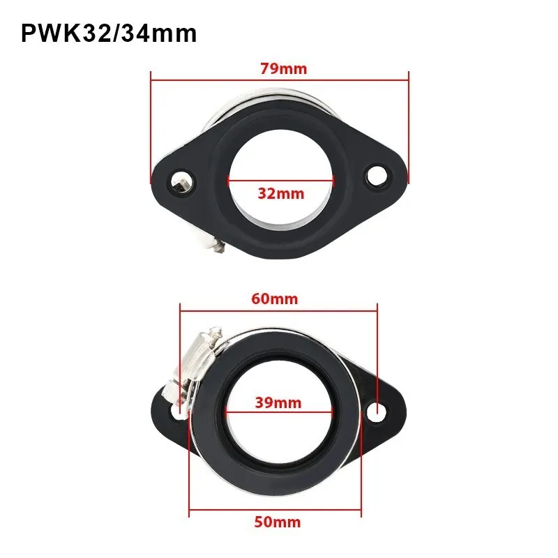 CMCP adaptador de interfaz de ajustador de admisión de junta de carburador de motocicleta para KEIHIN KOSO OKO PWK 21/24/26/28/30/32/34mm