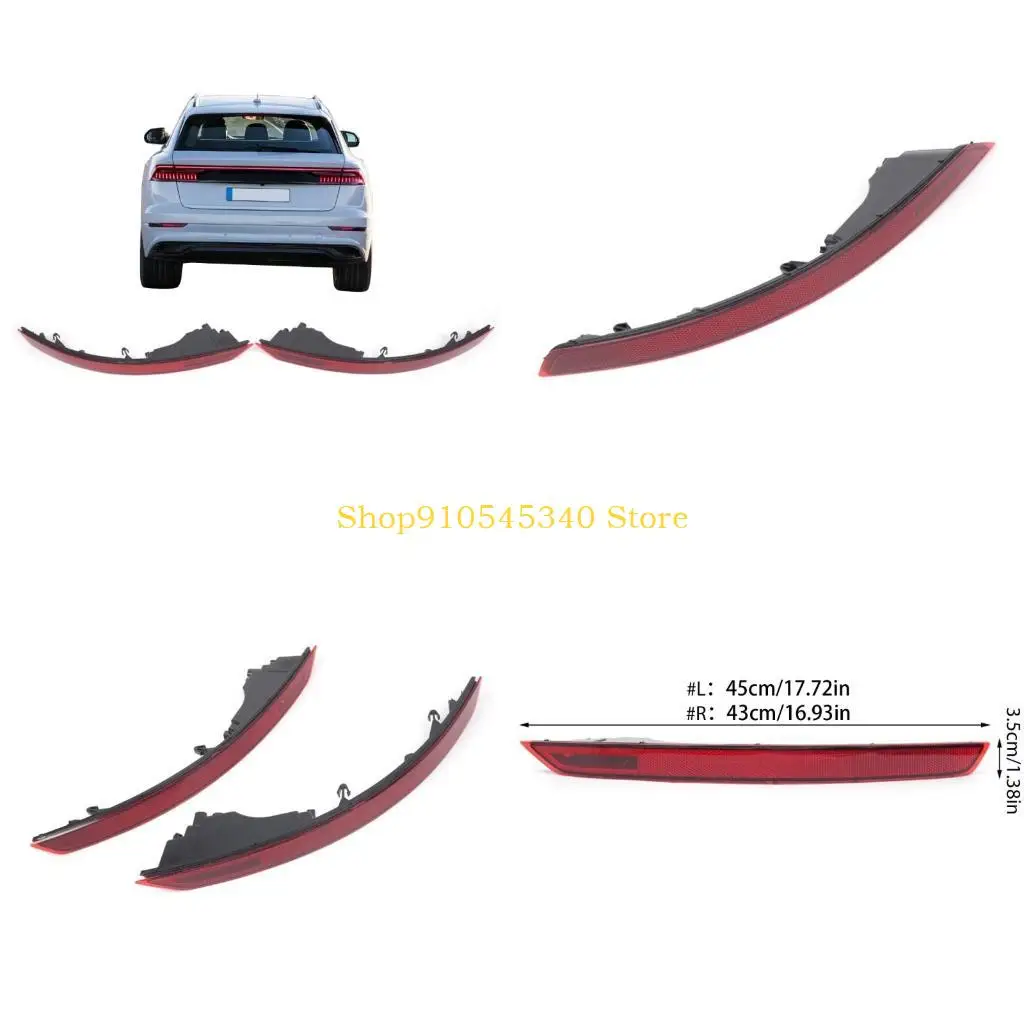 

U2JA Car Rear Bumper Reflector Light Parking Brake Light Stop Lamp For RSQ8 2020-2022 4M8945701 4M8945702