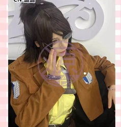 Halloween Coat Jacket For Ereng Levil Mikasa Ackerman High Quality Fabric Embroidery Badge Cosplay Costume