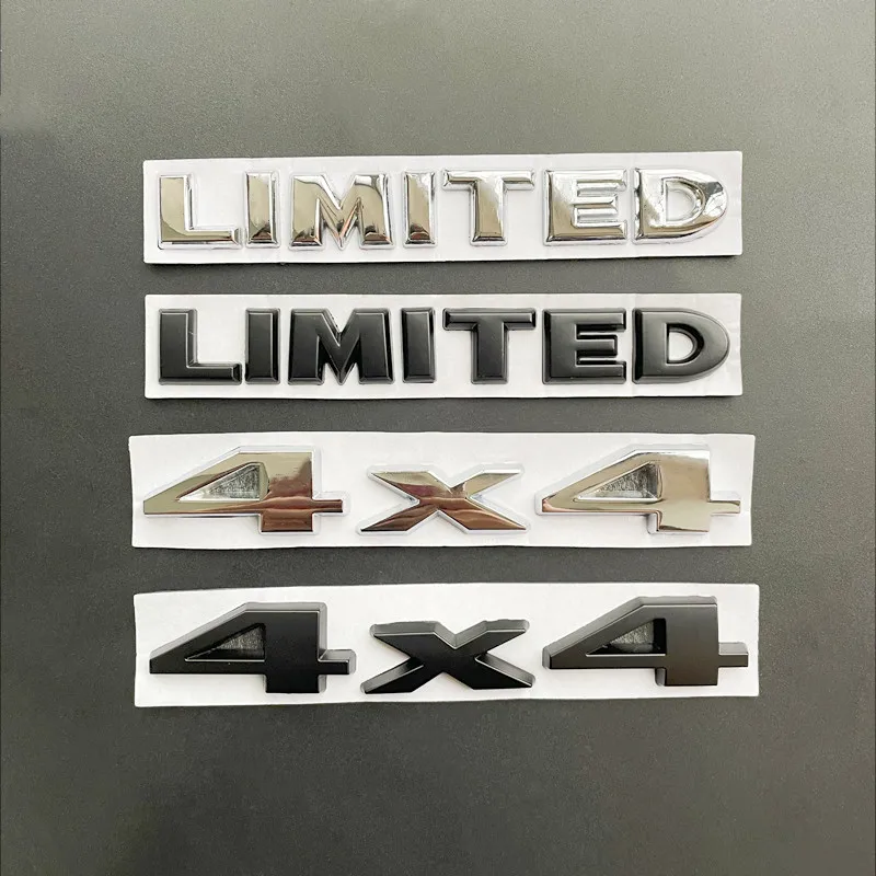 3D Metal 4x4 Logo Limited Emblem Letter Car Trunk Badge For Jeep Wrangler Grand Cherokee Compass 4X4 LIMITED Sticker Accessories