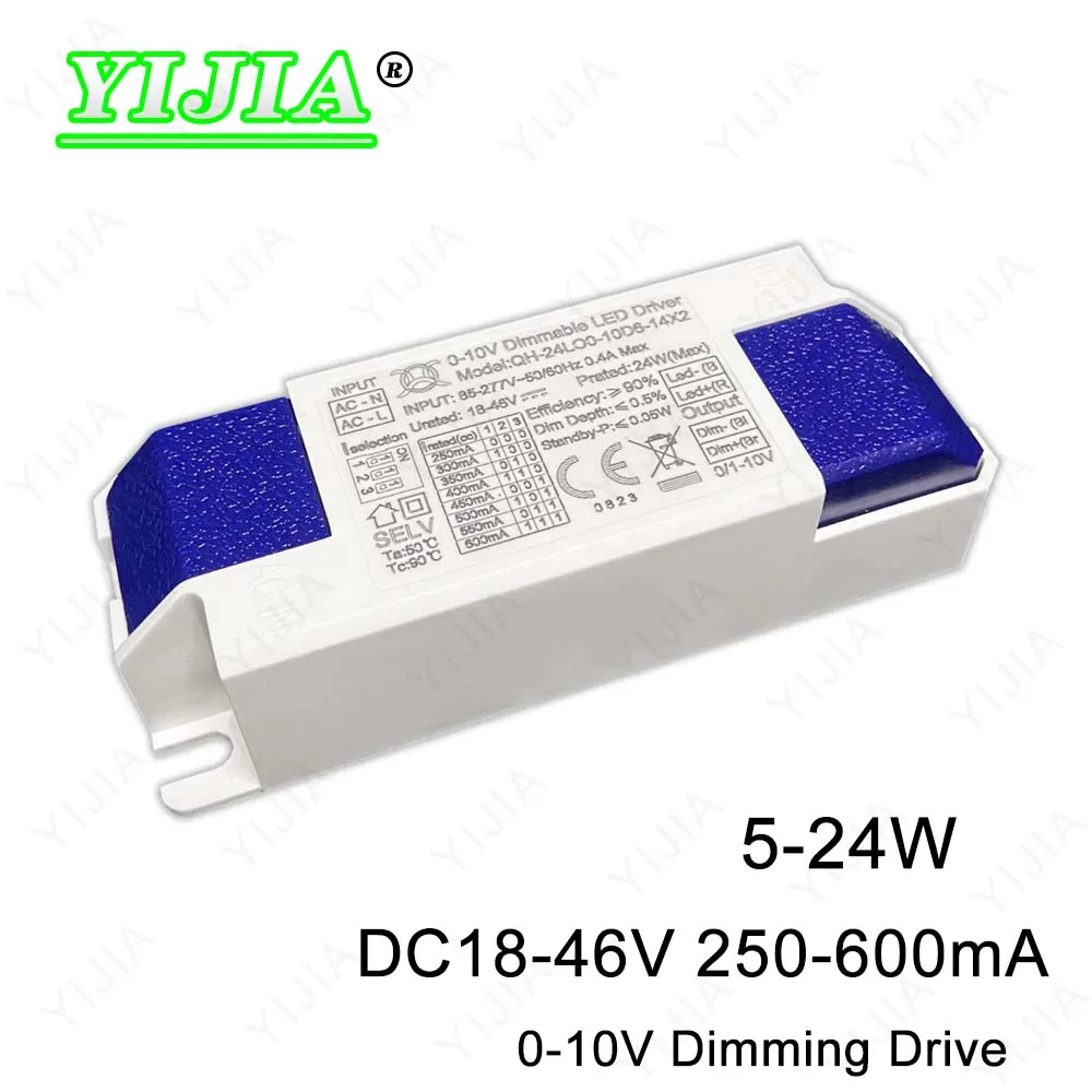 0-10V Dimmable LED Driver 600mA 550mA 500mA 400mA 350mA 300mA 250mA Lighting Transformers 5W 7W 10W 12W 15W 18W 24W Power Supply