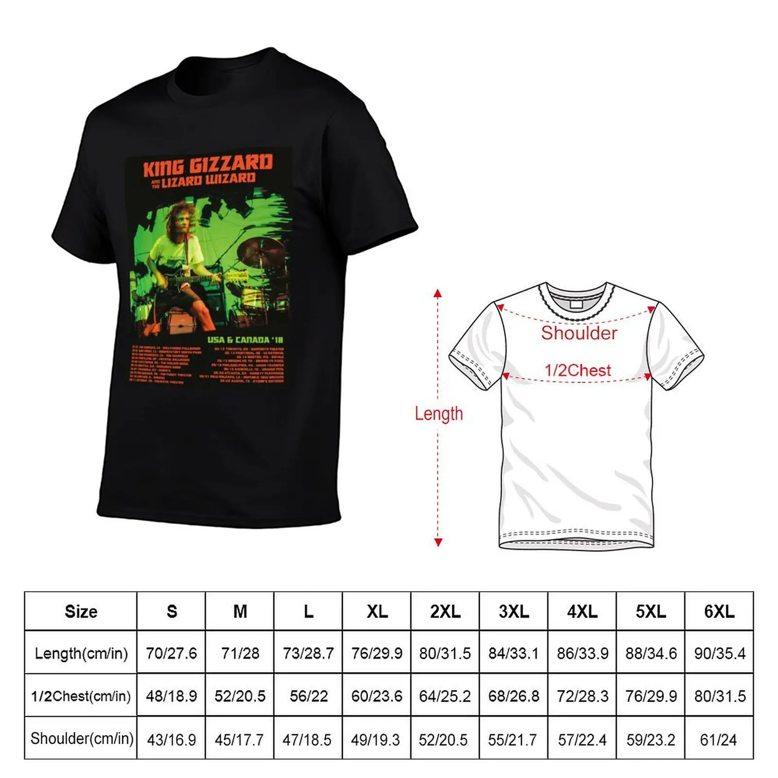 King Gizzard and the Lizard Wizard tour Poster T-Shirt Holiday Lightweight T-Shirt - view 5