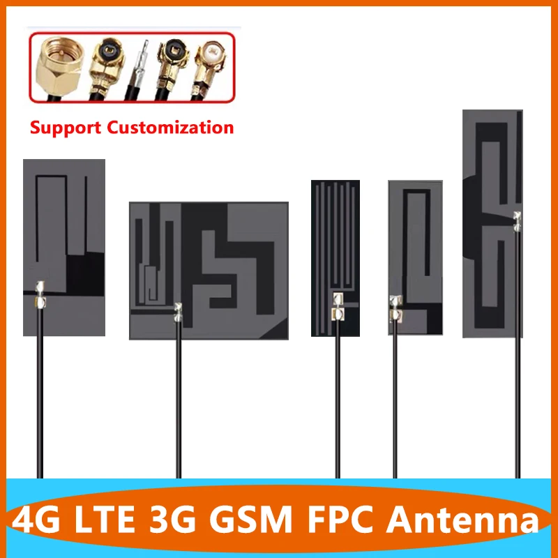 10PCS 4G LTE 3G GSM 13cm Flexible FPC Omni Wifi Internal Antenna High Gain 7dbi Built-in Aerial with IPEX1 IPEX4 U.fll MHF4