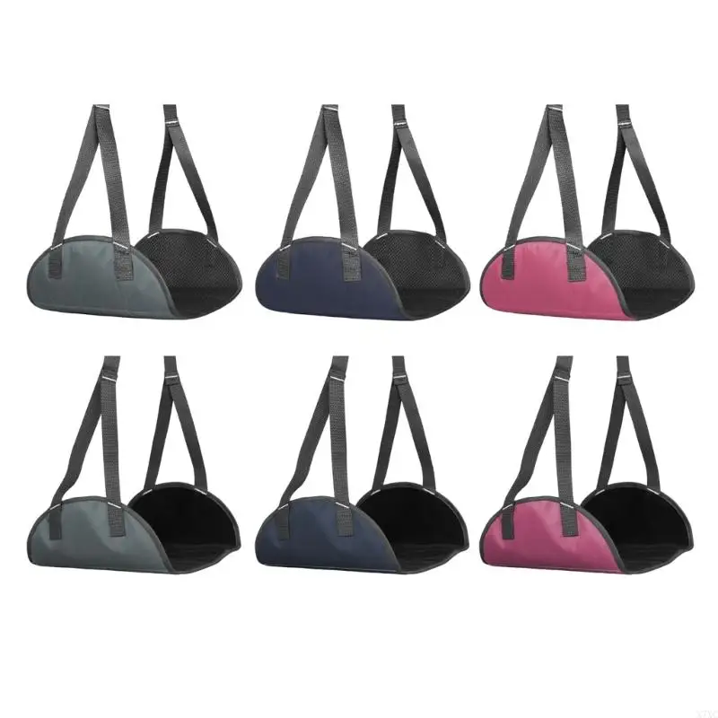 

X7XC Ergonomic Foot Rest For Airplanes Office Home Use Lightweight Travel Hammock Easy Setup Practical Mesh Accessories