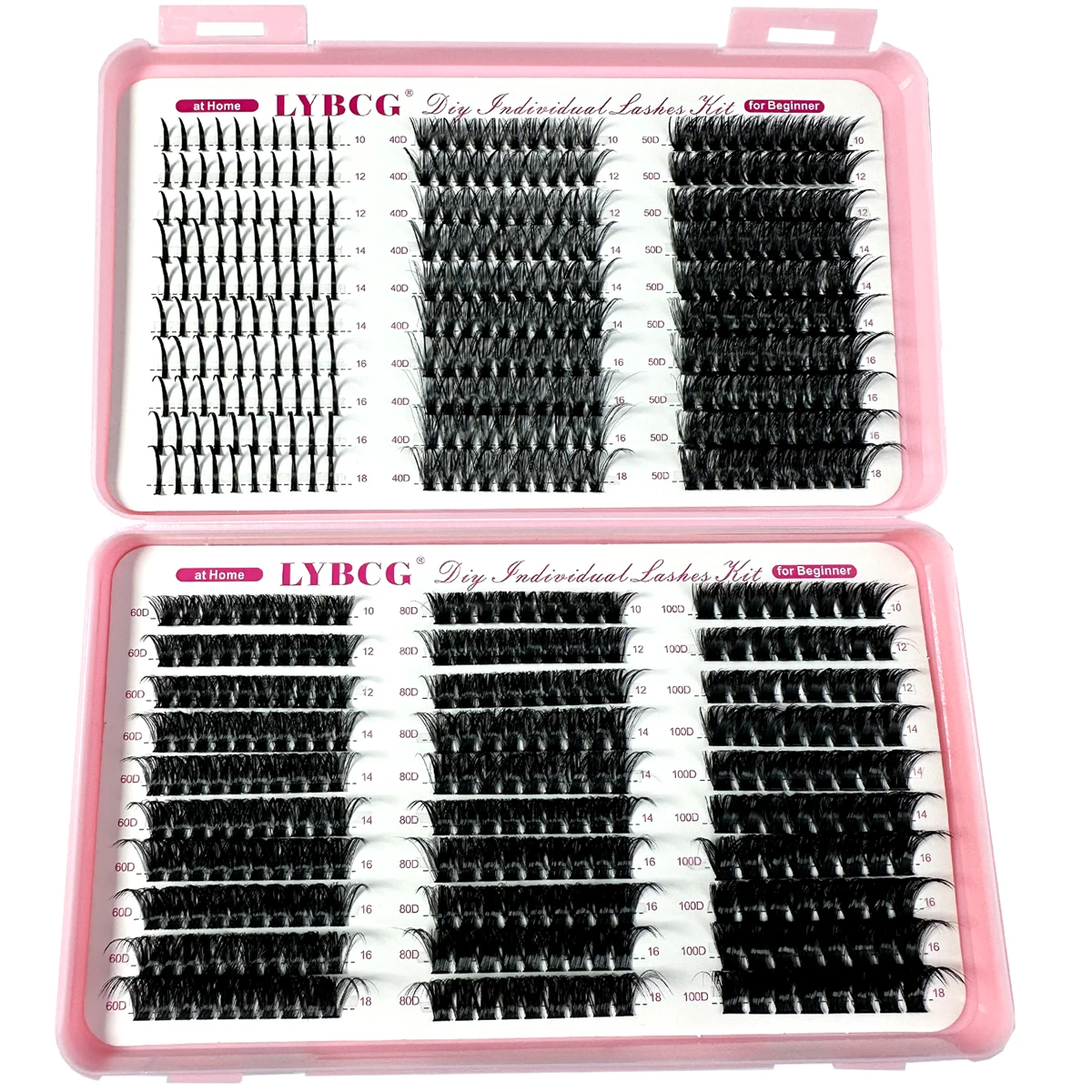 Spikes Lash Individuals Volume Eyelash Clusters D-Curly Lash Clusters Kit 10-20MM DIY Eyelash Extensions,6 Styles Lash Clusters_voghion.com