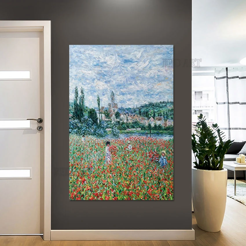 

Famous Classical Garden Scenery Oil Painting Hand Painted Canvas Picture Decorative Texture Wall Acrylic Art Mural Panels