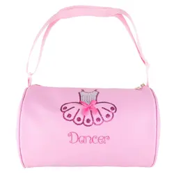 Cute Kids Fashion Pink Black Sports Dance Bag Sequin Print Shoulder Bag Gymnastic Ballet Latin Bag For Children Girls