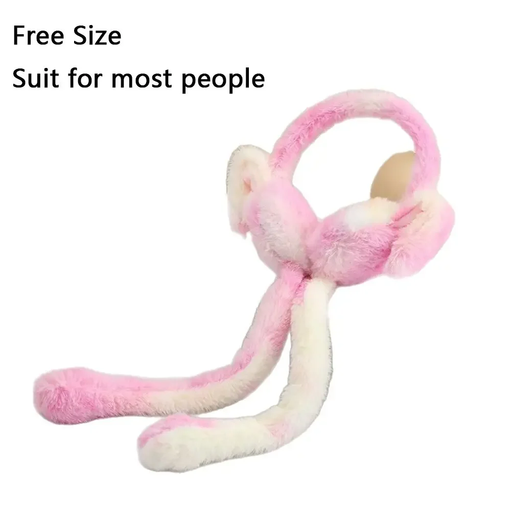 لطيف أرنب الأذن يفشل لينة ملونة شتاء دافئ غطاء للأذنين تتحرك القفز آذان غطاء حماية الأذن للنساء الفتيات