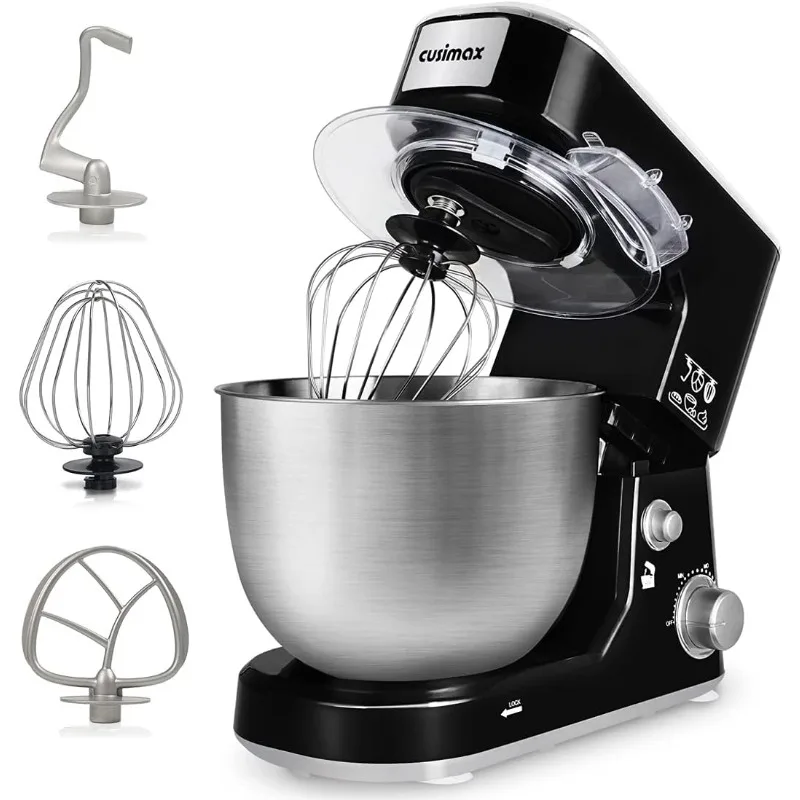 

Stand Mixer, Dough Mixer Tilt-Head Electric Mixer with 5-Quart Stainless Steel Bowl, Dough Hook, Mixing Beater and Whisk,