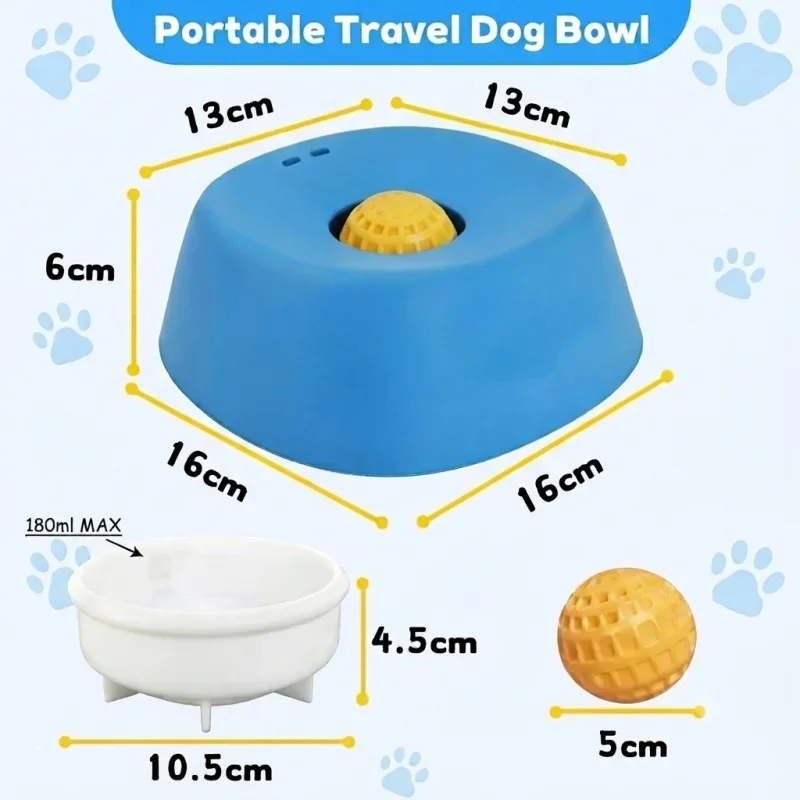 Lecknapf für Hunde mit rollendem Ball, Slow Feeder, Anti-Erstickungs-Design für Hunde und Katzen, Joghurt, Knochenbrühe, flüssige Leckerlis, interaktiver Napf für Haustiere – Detail 6