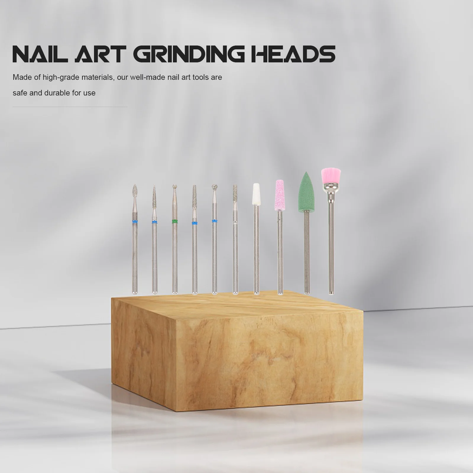 10 قطعة رؤوس طحن الأظافر مجموعة أدوات تلميع مانيكير ممتازة لإزالة جل الأكريليك العناية بالبشرة الميتة المحمولة صالون الصف الحفر #4