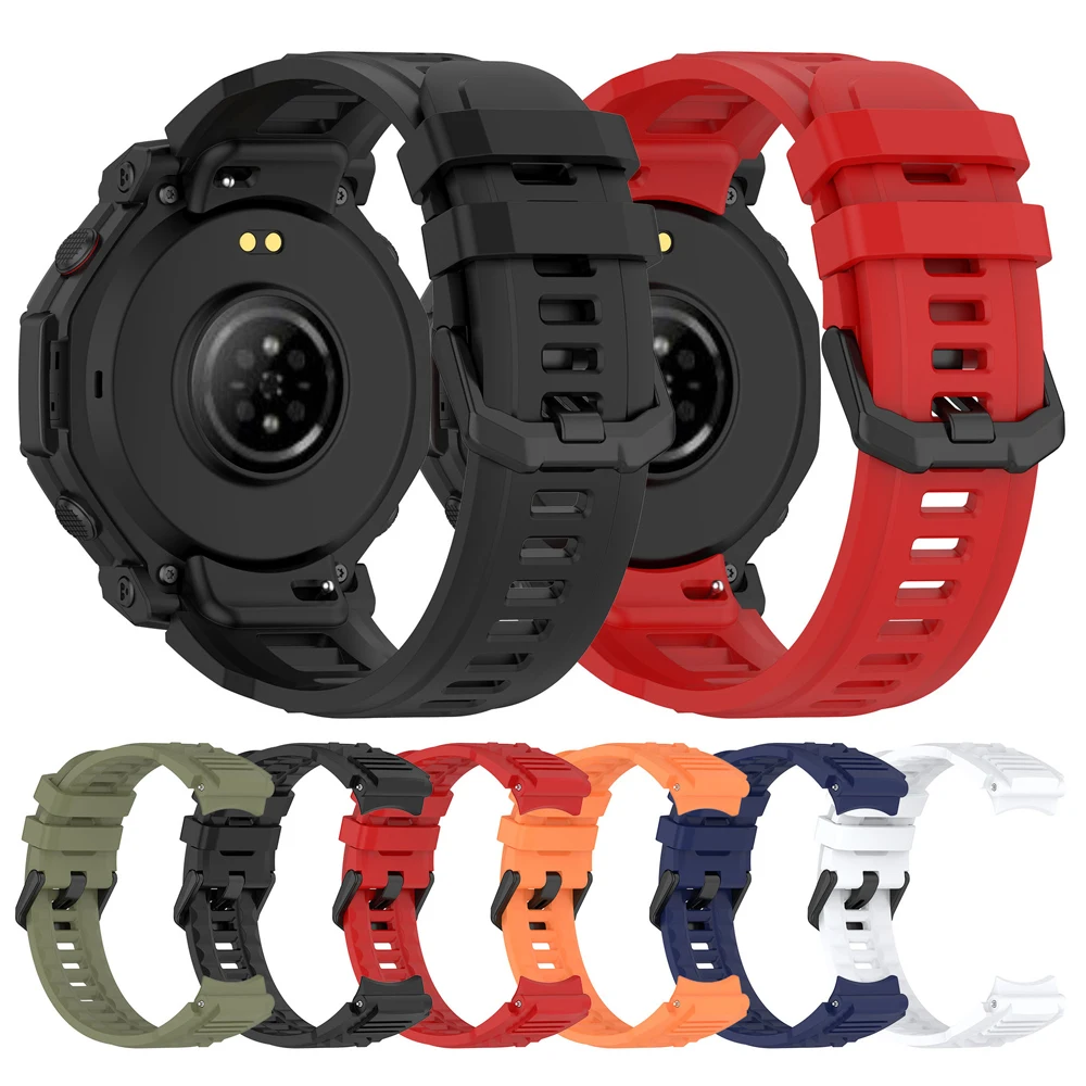 Silicone Band For T-rex 3 pro 48mm Elastic Sport Strap For Amazfit T-rex3 Pro 48mm Smartwatch Bracelet Replacement Accessories view 2